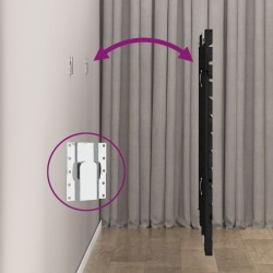 Tête de lit murale Noir 106x3x91,5 cm Bois massif de pin 