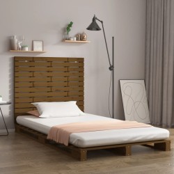 Tête de lit murale Marron miel 106x3x91,5 cm Bois massif de pin 