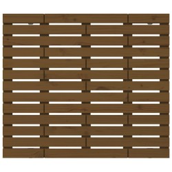 Tête de lit murale Marron miel 106x3x91,5 cm Bois massif de pin 