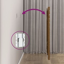 Tête de lit murale Marron miel 106x3x91,5 cm Bois massif de pin 