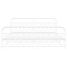 Cadre de lit métal sans matelas et pied de lit blanc 200x200 cm 