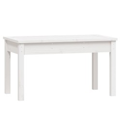 Banc de jardin blanc 80x44x45 cm bois massif de pin 