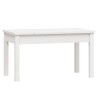 Banc de jardin blanc 80x44x45 cm bois massif de pin 