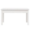 Banc de jardin blanc 80x44x45 cm bois massif de pin 