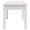 Banc de jardin blanc 80x44x45 cm bois massif de pin 
