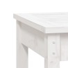 Banc de jardin blanc 80x44x45 cm bois massif de pin 
