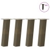 Pieds de table basse 4 pièces Acier naturel 30 cm Acier 