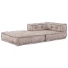 Pouf Modulaire Marron Clair 70x70x54 en Tissu vidaXL 