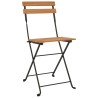 Chaises de bistrot pliantes lot de 4 Bois teck solide et acier 
