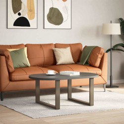 Pieds de table basse en U, 2 pièces, acier naturel, 60 x (42-43) cm 