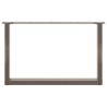 Pieds de table basse en U, 2 pièces, acier naturel, 60 x (42-43) cm 