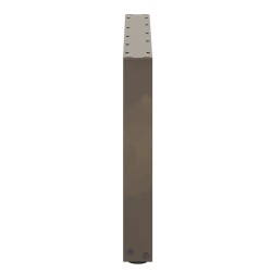 Pieds de table basse en U, 2 pièces, acier naturel, 60 x (42-43) cm 