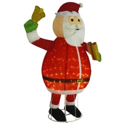 Décoration de Noël Figurine Père Noël LED Tissu de luxe 180 cm 