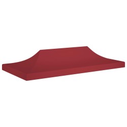 Toit de tente de réception 6x3 m Bordeaux 270 g/m² 