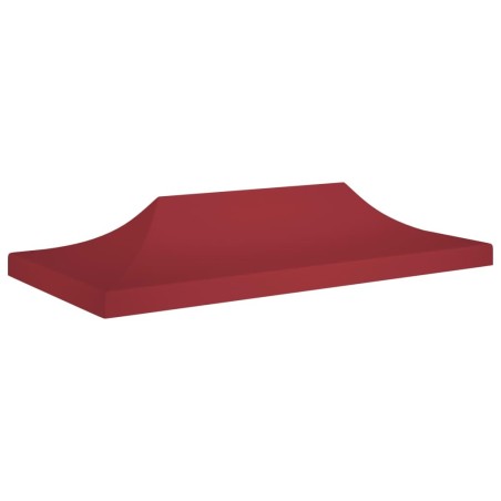 Toit de tente de réception 6x3 m Bordeaux 270 g/m² 