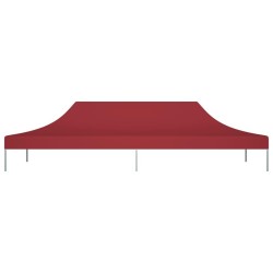 Toit de tente de réception 6x3 m Bordeaux 270 g/m² 