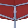 Toit de tente de réception 6x3 m Bordeaux 270 g/m² 