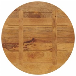 Dessus de table Ø 80x3,8 cm rond bois de manguier massif 