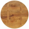 Dessus de table Ø 80x3,8 cm rond bois de manguier massif 
