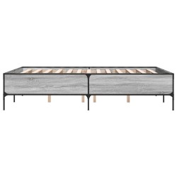 Cadre de lit sans matelas sonoma gris 135x190 cm 
