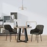 Chaises à manger lot de 2 Gris foncé Velours 