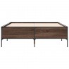 Cadre de lit sans matelas chêne marron 135x190 cm 