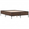 Cadre de lit sans matelas chêne marron 135x190 cm 