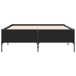 Cadre de lit sans matelas noir 135x190 cm 