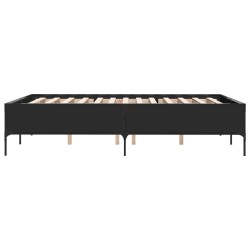 Cadre de lit sans matelas noir 135x190 cm 