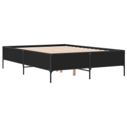 Cadre de lit sans matelas noir 135x190 cm 