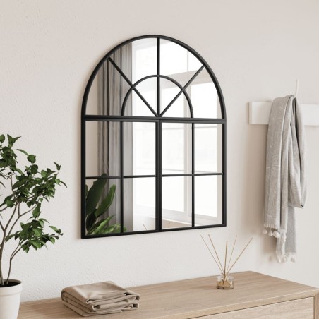 Miroir mural noir 60x70 cm arche fer 