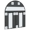 Miroir mural noir 60x70 cm arche fer 