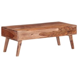 Table basse gris 110x50x40 cm bois massif 