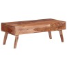 Table basse gris 110x50x40 cm bois massif 