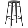 Tabourets de bar lot de 2 noir acier 