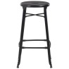 Tabourets de bar lot de 2 noir acier 