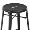 Tabourets de bar lot de 2 noir acier 