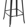 Tabourets de bar lot de 2 noir acier 