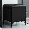 Banc de rangement noir 42x42x45 cm bois d'ingénierie 