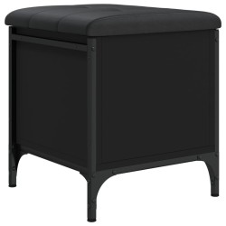 Banc de rangement noir 42x42x45 cm bois d'ingénierie 