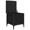 Banc de rangement noir 42x42x45 cm bois d'ingénierie 