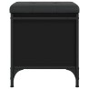 Banc de rangement noir 42x42x45 cm bois d'ingénierie 