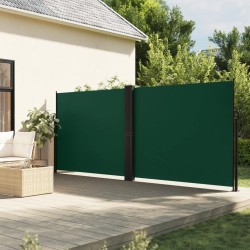 Auvent latéral rétractable vert foncé 160x1200 cm 