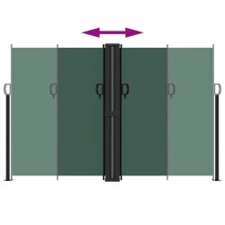 Auvent latéral rétractable vert foncé 160x1200 cm 