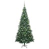 Arbre de Noël artificiel pré-éclairé et boules L 240 cm vert 