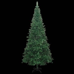 Arbre de Noël artificiel pré-éclairé et boules L 240 cm vert 