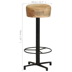 Tabourets de bar lot de 2 76 cm bois de manguier massif 
