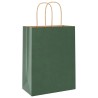 Sacs en papier 250 pcs avec poignées vert 21x11x28 cm 