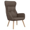 Chaise de relaxation avec repose-pied Taupe Tissu 