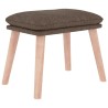 Chaise de relaxation avec repose-pied Taupe Tissu 